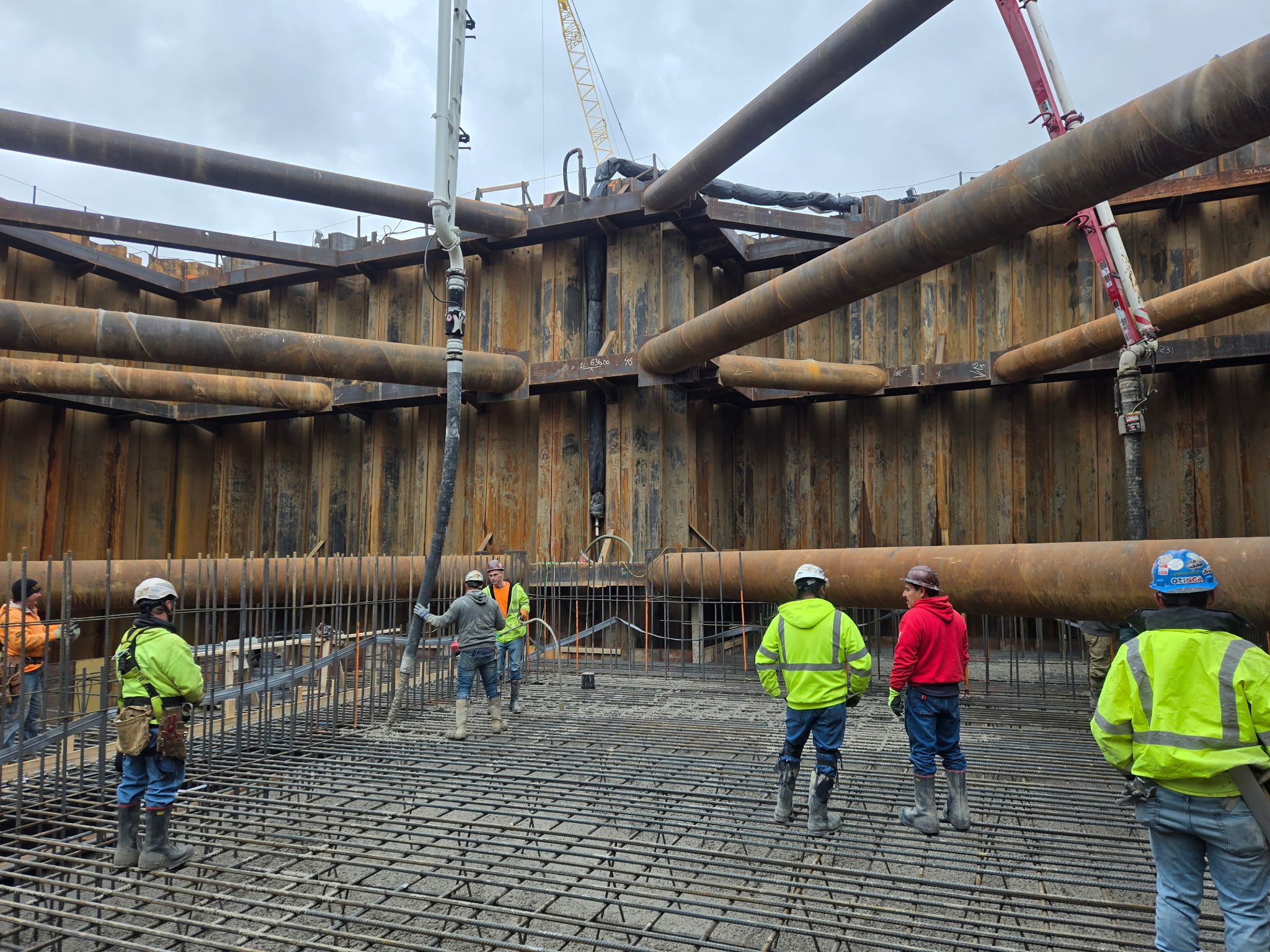 Concrete pour inspection