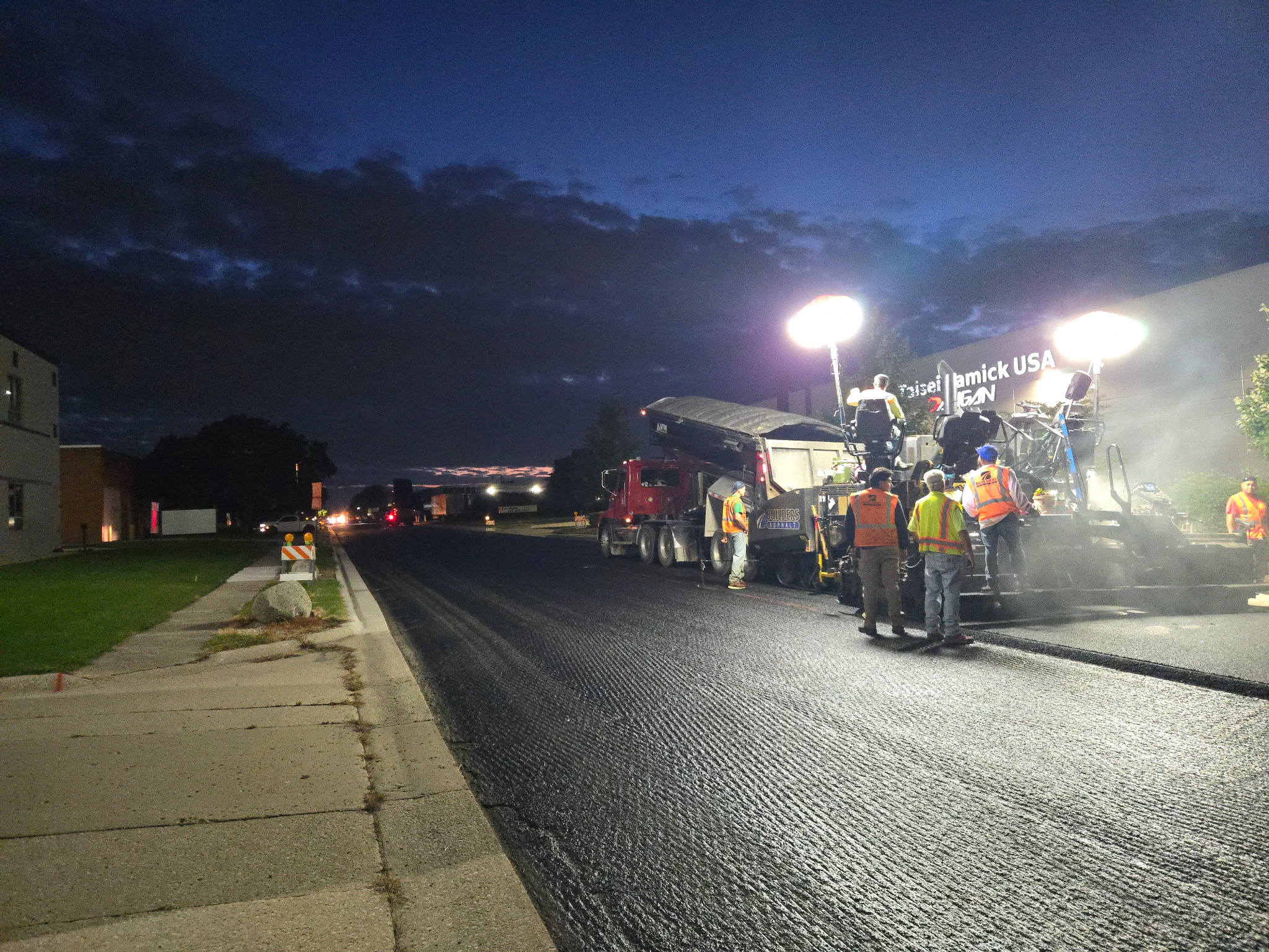 Night construction inspection